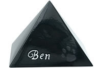 Pyramidenurne in Schwarz-Glänzend (Farb-Nr. 23)