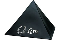 Pyramidenurne in Schwarz-Matt, gs-6 liter-21-lotte