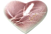 Tierurnen Herz: herz-04-34a-weiss-pink-blume-Luna Herz-Tierurne: herz-04-34a-weiss-pink-blume-Luna