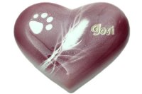 Tierurnen Herz: herz-04-34a-weiss-pink-blume-Wauzi Herz-Tierurne: herz-04-34a-weiss-pink-blume-Wauzi