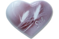 Tierurnen Herz: herz-07-weiss-blume-Jenny Herz-Tierurne: herz-07-weiss-blume-Jenny