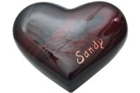 Tierurnen Herz: herz-07-37a-schwarz-rot-blume-Sandy Herz-Tierurne: herz-07-37a-schwarz-rot-blume-Sandy