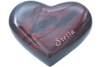 Tierurnen Herz: herz-07-37a-schwarz-rot-blume-Stella Herz-Tierurne: herz-07-37a-schwarz-rot-blume-Stella