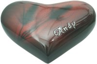 Tierurnen Herz: herz-07-schwarz-blume-Andy Herz-Tierurne: herz-07-schwarz-blume-Andy