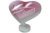 Tierurnen Herz: herz-07-weiss-blume-Jenny Herz-Tierurne: herz-07-weiss-blume-Jenny