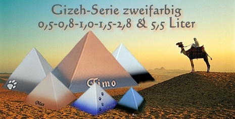 Zweifarbige Pyramiden und Urnen mit Effekt-Glasuren