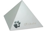 Pyramidenurne in Weiß-Matt (Farb-Nr. 01)