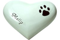 Herz-Tierurne: herz-12-10-weiss-glanz-pfote01-Molly