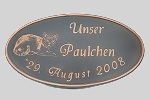 Tierurne mit Gravur: Bild-Nr. = unser-paulchen.jpg